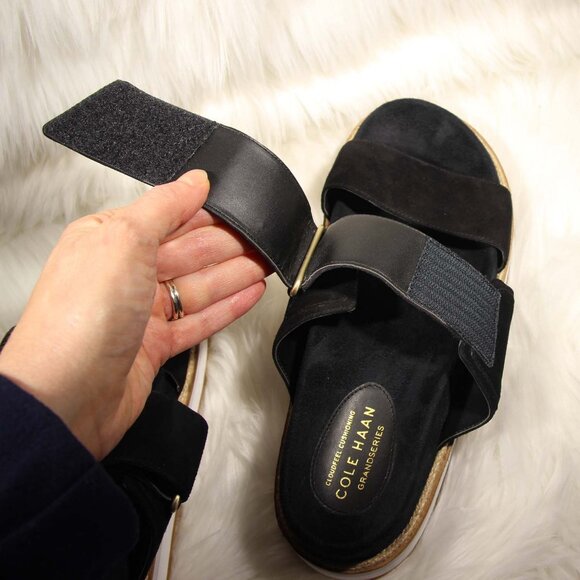Cole Haan Black Comfort Sandals W23434 Women's Size 7 B READ - Picture 11 of 14
